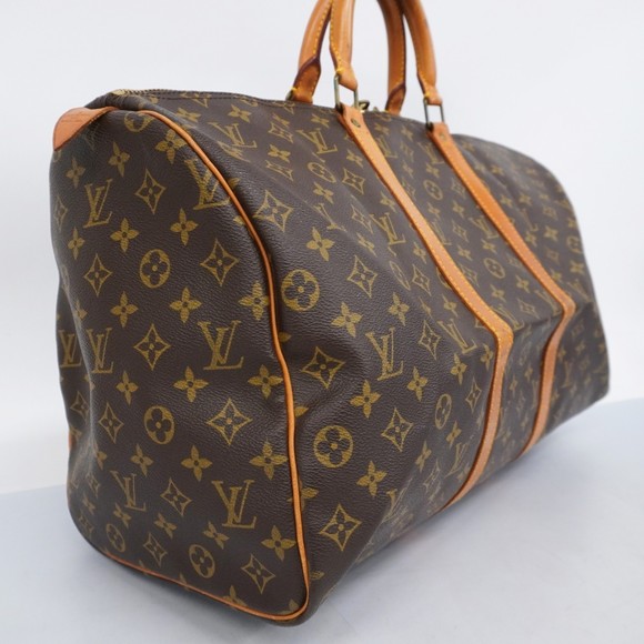 Louis Vuitton Boston Bag Monogram Keepall 50 M41426 Brown Men's Women's - Picture 2 of 16